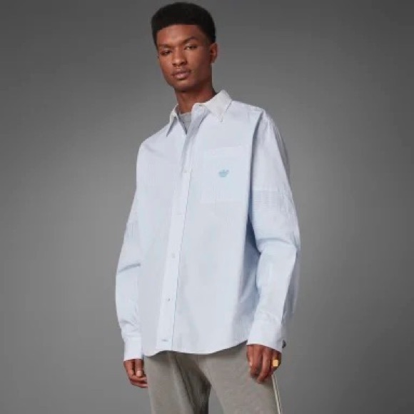 Adidas Blue Version Oversized Stripe Long Sleeve - Picture 2 of 4